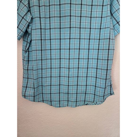 Wrangler Western Men's Pearl Snap Button Down Shirt Size Large Blue Plaid - Picture 8 of 8